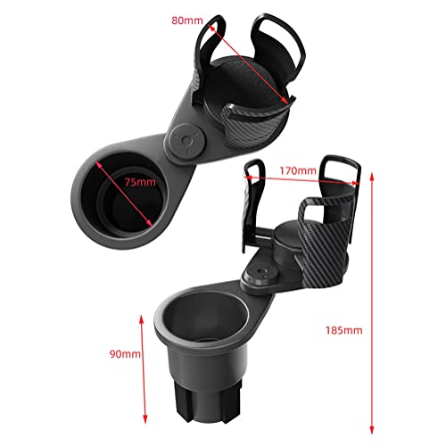 Portavasos de auto 2 en 1 con base giratoria 360° Negro miniatura 5