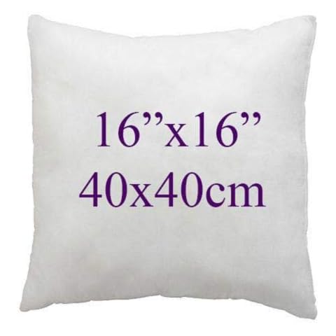 Pavla-Outlet Pack of 4 Extra Deep Filled 16x16 Inches Hotel Qullity Cushion Pads, Inners, Insert Fillers,Hollowfibre Cushion Pads (16" X 16") Cover