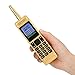Tosuny Vintage Retro Brick Cell Phone Mobile Phone, Four Card Four Standby QuadBand 2G Retro Bluetooth New Classic Old Mobile Phone, 2G GSM 850/900/1800/1900Mhz (Gold)