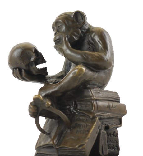 Bronze Statue - Ape With Skull/Philosophizing Monkey - Wolfgang Hugo Rheinhold - Sculptures For Sale #TOP7