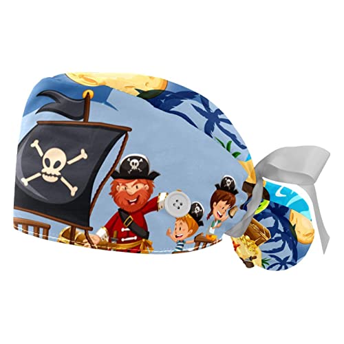 Chapeaux de Travail Respirantes JDEZ Lot de 2 Casquettes Motif Bateau Paysage