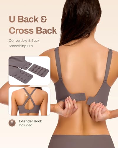 Image of Gailife Deep V Jelly Bras for Women No Underwire Wireless Seamless Push Up Bra Comfort Support Plunge Bralette Full Coverage