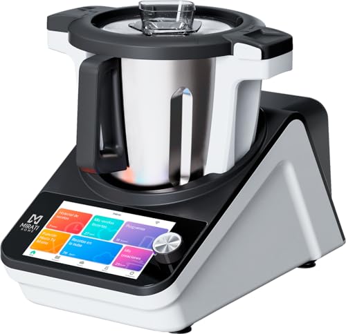 Lista de Robots de cocina los más solicitados. 42 Robot de cocina Mirati. Pantalla touch 7 pulgadas, Capacidad 4.8 litros, 16 funciones, +700 recetas, Conexión Wifi. Modelo SRM24