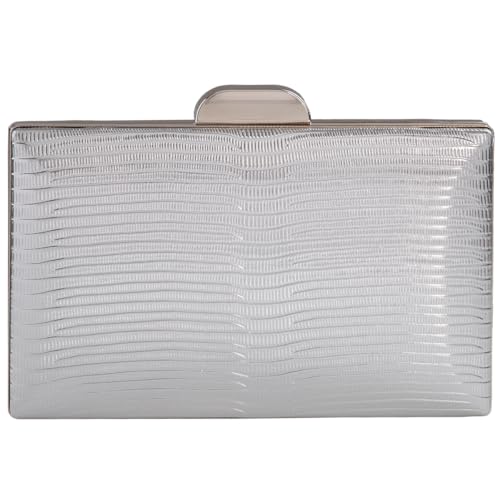 Image of JNB Women's Metallic Material Hard Case Evening Party Clutch