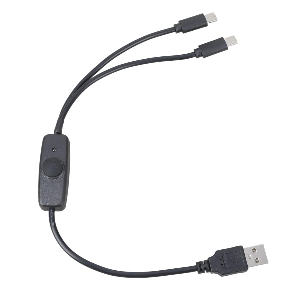 Tsophreniq Multi USB C Cable 2 in 1 Multiple Type C Charging Cable Double Splitter with Switches USB A to Double USB C