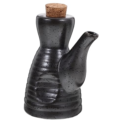 Cabilock Distributore di Aceto e Salsa di Soia in Ceramica Coperchio Antipolvere, Bottiglia Porta Condimenti per Cucina Domestica e Ristoranti, Facile da Pulire, Design Giapponese