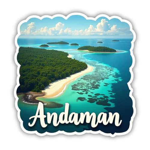 Image of Naxon Andaman Theme Souvenir Wooden Fridge Magnet for Refrigerator - Printed Fridge Magnet for Kitchen & Home Decor | Perfect Souvenir Gift | Size 3x3 in | Pack of 1