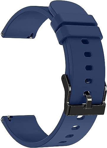 Image of IIK COLLECTION 22mm Silicone Strap for Smart Watches | Combo Pack Compatible With Noise, Fireboltt, Boat Xtend, Pebble, Boat Flash, Noise Color Fit, Ultra Smart Watch & All Watches