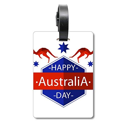 Étiquette valise Autruche et étoile Happy Australia Day pour bagage