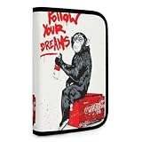 [ZOOKISS] 母子手帳ケース バンクシー ゴリラ 夢を追え モダンアート マルチケース おくすり手帳ケース お薬手帳 ケース 片面ジャバラタイプ 保険証・診察券・母子手帳・キャッシュカード等をまとめるのに便利なケース プレゼント