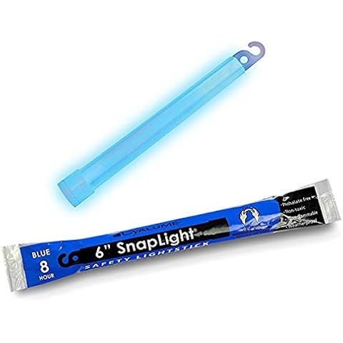 Cyalume Glow Sticks Military Grade Lightstick - Premium Blue 6” SnapLight Emergency Chemical Light Stick with 8 Hour Duration (Bulk Pack of 20 Chem Lights) Cover