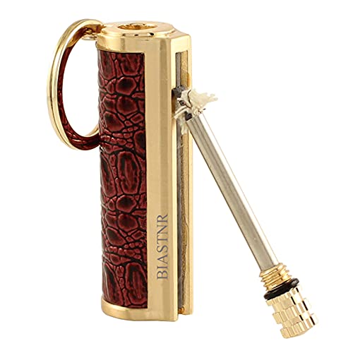 BIASTNR Permanent Match Lighter, Flint Fire Starter Keychain Metal Matchstick Fire Starter Emergency Survival Gear for Camping Hiking Hunting