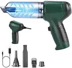 Mini Aspirador de Pó Portátil 3 em 1, USB – Ideal Casa, Carro, Escritório, Aspirador, Vácuo e Soprador, uso Automotivo e Doméstico Silencioso e Recarregável, Aspira Pó, Pelos, Grãos