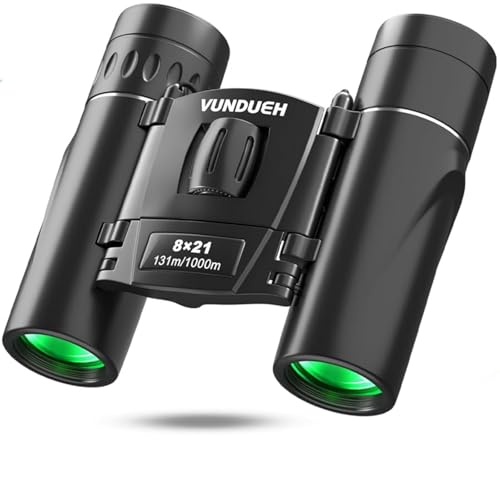 Compact HD Binoculars for Adults and Kids, Children Small High Powered Binoculars with Clear Low Light Night Vision, Mini Pocket Lightweight Waterproof for Hunting Bird Watching Travel Concert