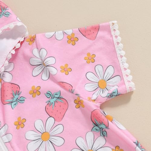 Image of Girls Swim Cover Up Kids Short Sleeve Swimsuit Coverups Terry Zip-Up Hoodies Beach Dress Ruffle Bathing Suit Wraps