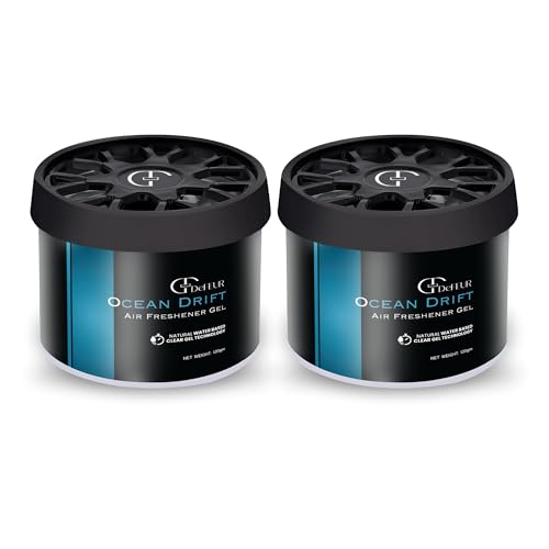 Image of Ocean Drift Gel Car Perfume | 120g Leakproof Air Freshener | Aqua Scent Car Perfume | Long-Lasting 30 Days | Premium Car Accessories | Pack of 2