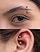 Ocptiy 16G Eyebrow Rook Daith Piercing Jewelry Earring Stud Surgical Stainless Steel Short Curved Barbell Bar Small Belly Buuton Navel Vertical Lip Labret Ring Piercing Jewelry Women Men Silver 6mm