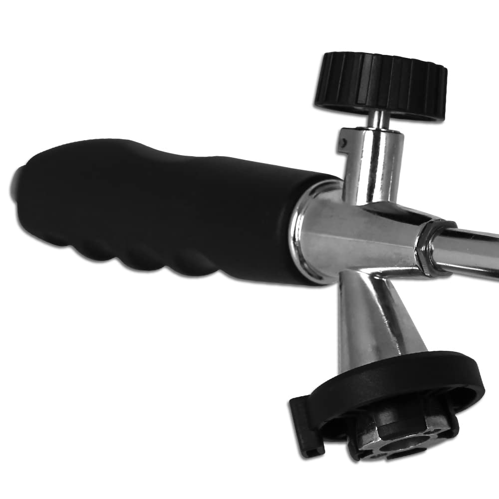 Bahama Bruciatore per erbacce con accensione piezoelettrica con 4 cartucce di gas, diserbanti, bruciatore a gas, argento, 80 cm