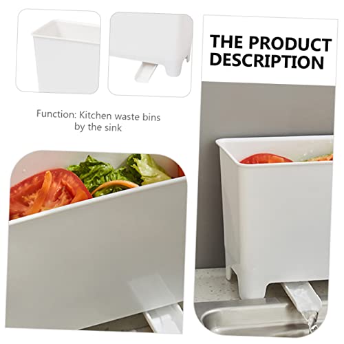 Set 2 canecas de basura para cocina de plástico con tapa miniatura 3