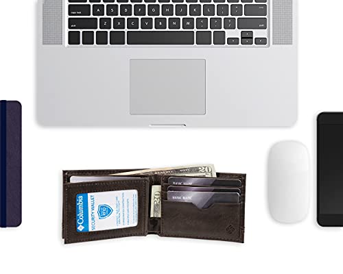 Columbia Men's Leather Extra Capacity Slimfold Wallet #TOP5