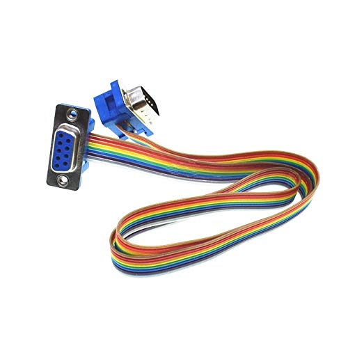 Davitu Electrical Equipments Supplies - DB9 Ribbon Cable DB9 Male Female DB9 Connector Female To Male Cable - (Color: cable 1.5m)