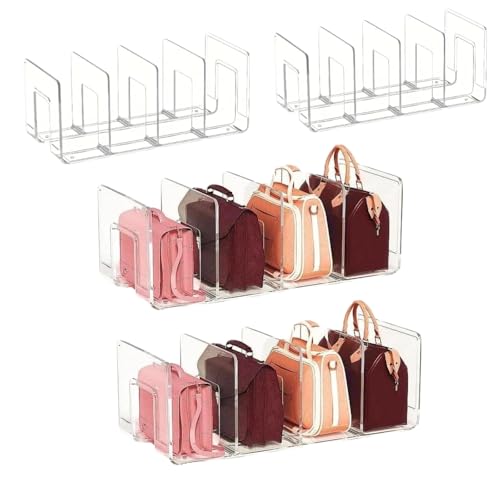 Opiniones y reviews de Accesorios para sistemas de almacenaje - solo los mejores. 46 TOPTHEROAD 4 Pcs Organizador de Bolsos para Clóset, Organizador de Bolsos de Mujer de 4 Pcs y 16 Compartimentos, Organizador de Closet para Bolso de Mano, Libros, Armario,...