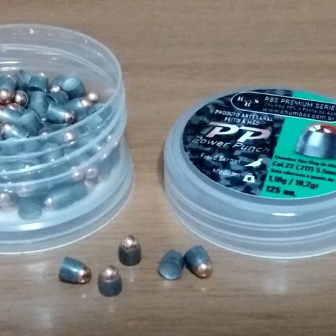 CHUMBINHO SLUG 5.5 RBS AÇO POWER PUNCH PP 125 UNIDADES 5.5mm, 1.18g (18.2gr), SLUG COM PONTA DE AÇO
