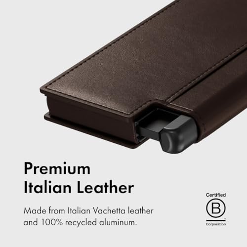 Ekster Men's Wallet PRO | RFID Blocking Parliament Leather Minimalist Wallet | Holds 14 Cards & Cash | Slim Cardholder for Men w/Push Button Designed for Quick Card Access | Brown2