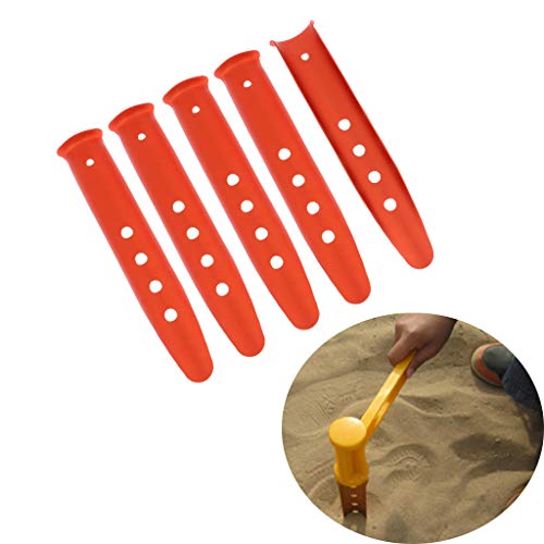 YIJU 5pcs 230mm Leve de Liga de Alumínio Estacas Pregos Pregos Prata/Laranja - Laranja