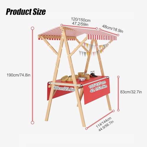 Puesto de mercado plegable con toldo para eventos al aire libre 3