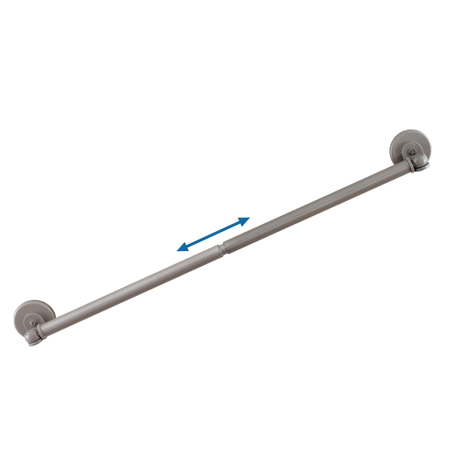 Magnetic Curtain Rod for Metal Door 16"-28", Magnet Cafe Curtain Rod For Small Window No Drill Rods Magnetic Sash Rods, Nickel, 1 Pack