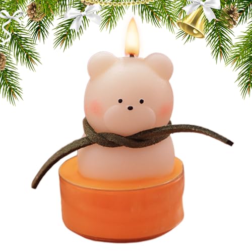 Ahuuen Velas de Tea para Navidad | Velas de de Soja Artesanales - Navideños Para Hogar Fiestas Dormitorio Mesa Banquete
