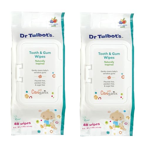 Image of Dr. Talbot's Baby Tooth and Gum Wipes Naturally Inspired With Citroganix, 2-pack, 96 count