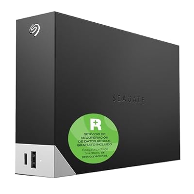 Seagate One Touch Hub  16 TB  Unidad de Disco Duro Externo  USB-C  3 5"  USB 3.0  Ordenadores sobremesa  portátiles y Mac  Data Rescue Service  STLC16000402 