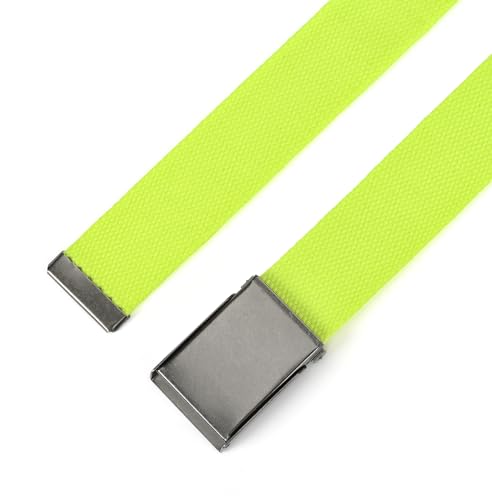 Image of Mile High Life Canvas Web Belt | Cut to Fit Up to 52 inch | Flip-Top Matte Silver Nickel Buckle 12 Colors