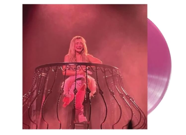 Sabrina Carpenter Feather Vinyl Exclusive Pink Glitter 7