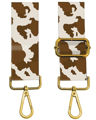 Purse Strap Replacement Crossbody 2" Wide Shoulder Strap, Cute Handbag Strap Bag Strap Replacement Belts Adjustable Retro Cow Print2