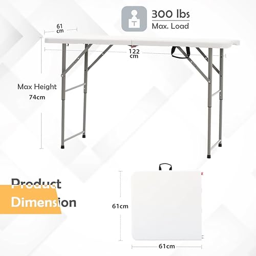 Livzing 4 Ft Foldable Picnic Table - Image 4