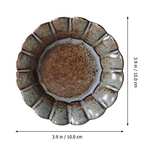 HEMOTON Molho Prato de Cerâmica de Estilo Japonês Do Vintage Tempero Pratos Aperitivo Prato Sobremes