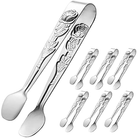 HINMAY 6PCS Mini Serving Tongs Cover