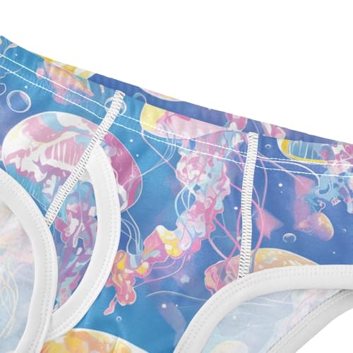 KLL Colorful Jellyfish Little Boys Cotton Briefs Cute Undies4