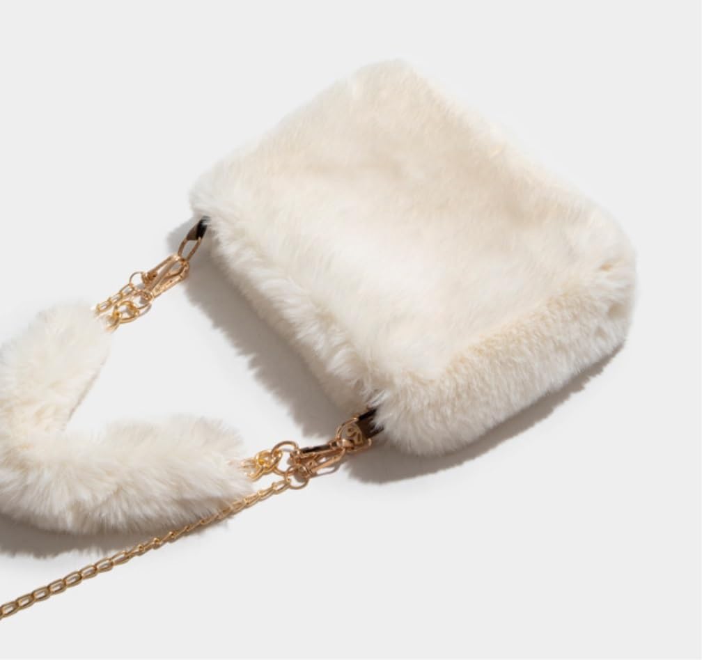 Borsa A Mano Borsa Shopper A Tracolla Con Catena In Peluche Da Donna A Tote Borsetta Donna
