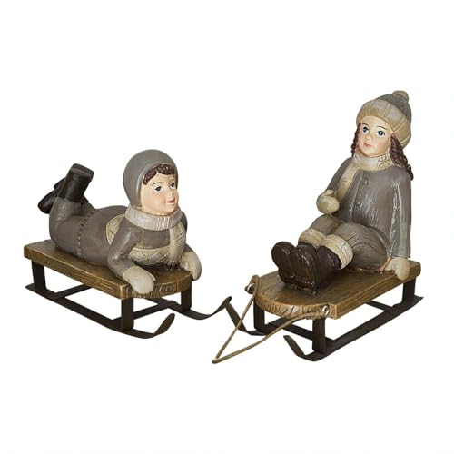 Loberon Deko-Figur 2er Set Xavienne, Liebevoll Handbemalt, Nostalgie...