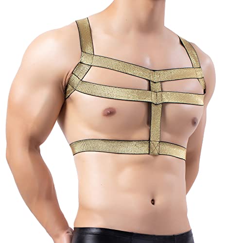 Mens Harness Belt Body Chest Elastic Halter Nylon Shoulder Strap Club Wear Costume4