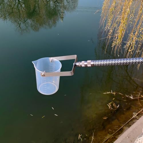 Dispositivo de muestreo de agua, vaso de péndulo telescópico para recolección potable en ríos y lagos, 1000 ml