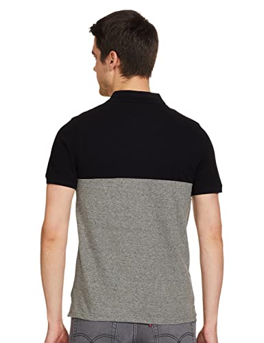Image of Deniklo Men's Cotton Rich Half Sleeve Regular Fit Color Block Polo T-Shirt (Available in Plus Size)