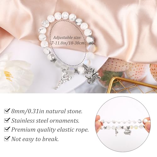 Cheer Bracelet with Encouragement Card, Cheerleading Charm Beaded Bracelets Cheer Team Gifts Cheerleading Jewelry for Cheer Team Cheerleader4