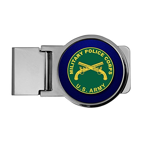 ExpressItBest Premium Money Clip - US Army Military Police Corps, branch plaque