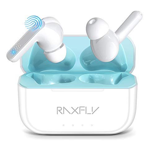 Bluetooth Kopfhörer in Ear - RAXFLY Kabellose Kopfhörer Kabellos Bluetooth Earbuds V5.0 Ture Wireless Bloototh In Ear Kopfhörer Kabellos Hi-Fi Stereo Sound Deep Bass Touch-Control