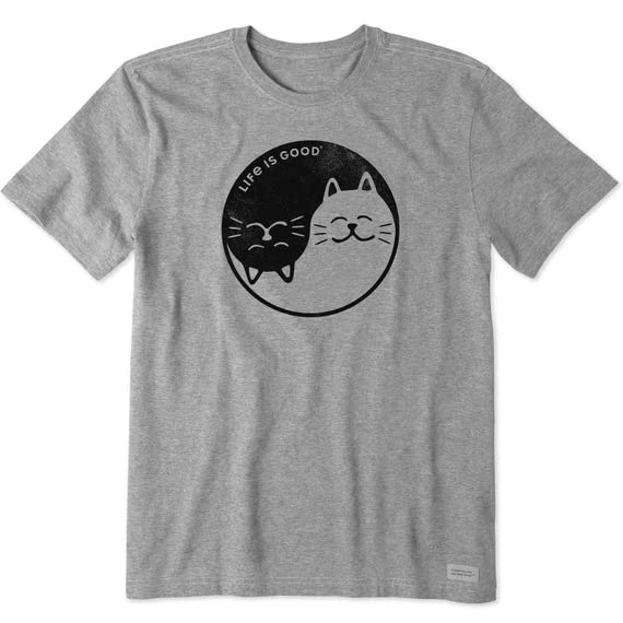 Life is GoodMen's Cat Yin and Yang Crusher Tee